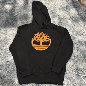 Timberland Black and Orange Sweater with Hood